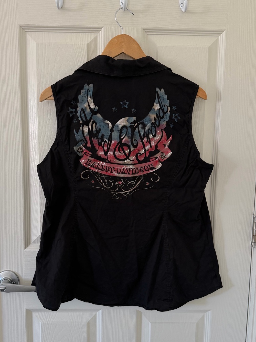 Harley-Davidson Black Sleeveless Top